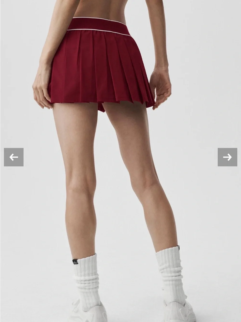 ALO Yoga Low-Rise Amp It Up Tennis Skirt Medium Limited: Summer Romance Red NWT